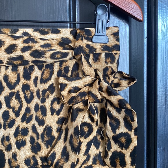 Zara A-line leopard mini skirt - Picture 3 of 6